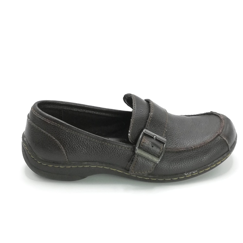 Born Concept BOC Shoes Womens Loafer‎ Brown Pebbled Leather Slip On 6